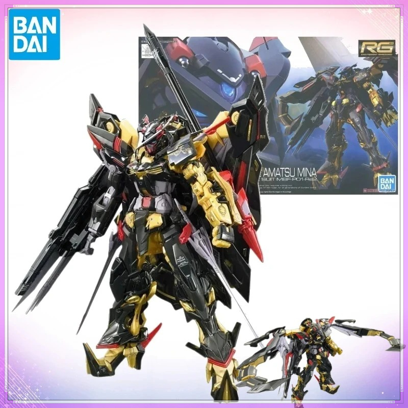 Bandai Model Gundam Rg - バンダイオリジナルガンダム RG 1/144 アストレイゴールドフレーム 阿弥陀ミナ アニメアクションフィギュア組み立てモデルコレクションおもちゃフィギュア
