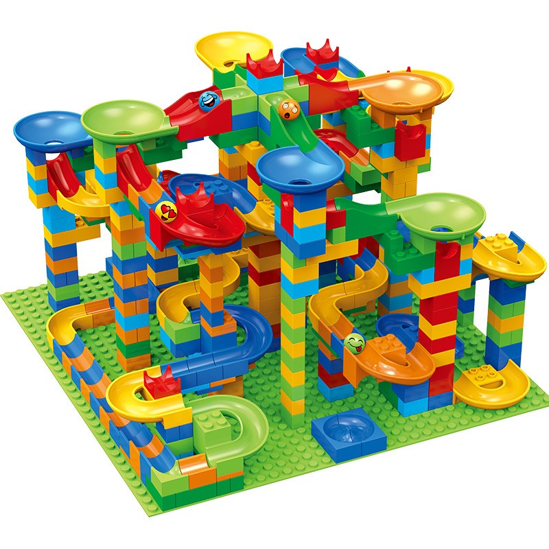 Lego Set Creator - 84-504 個大理石レースランブロック迷路ボールトラックおもちゃ互換性都市ビルディングブロック漏斗スライドブロックおもちゃ DIY レンガのおもちゃ