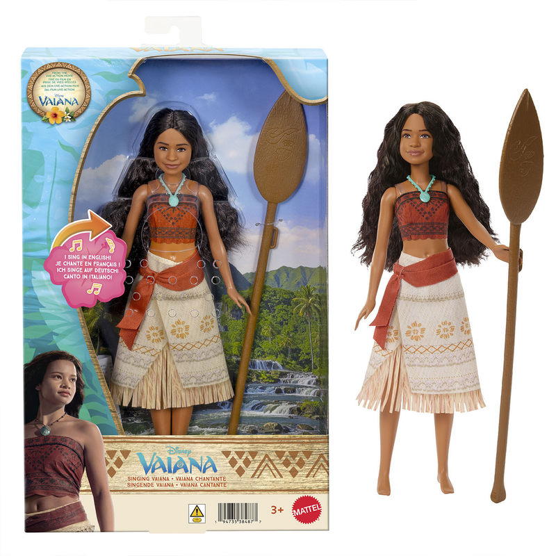 Mattel Toy Barbie - 在庫ありの本物のバービー モアナ シンギング ドール 映画にインスパイアされた JLP18