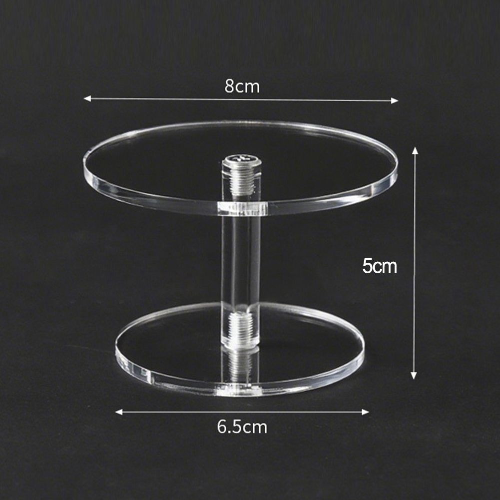 Display Risers Set - 3ピースセットの透明アクリル製丸型ディスプレイライザー、高さ違いあり、小売店、家庭、ブティックでの使用に最適