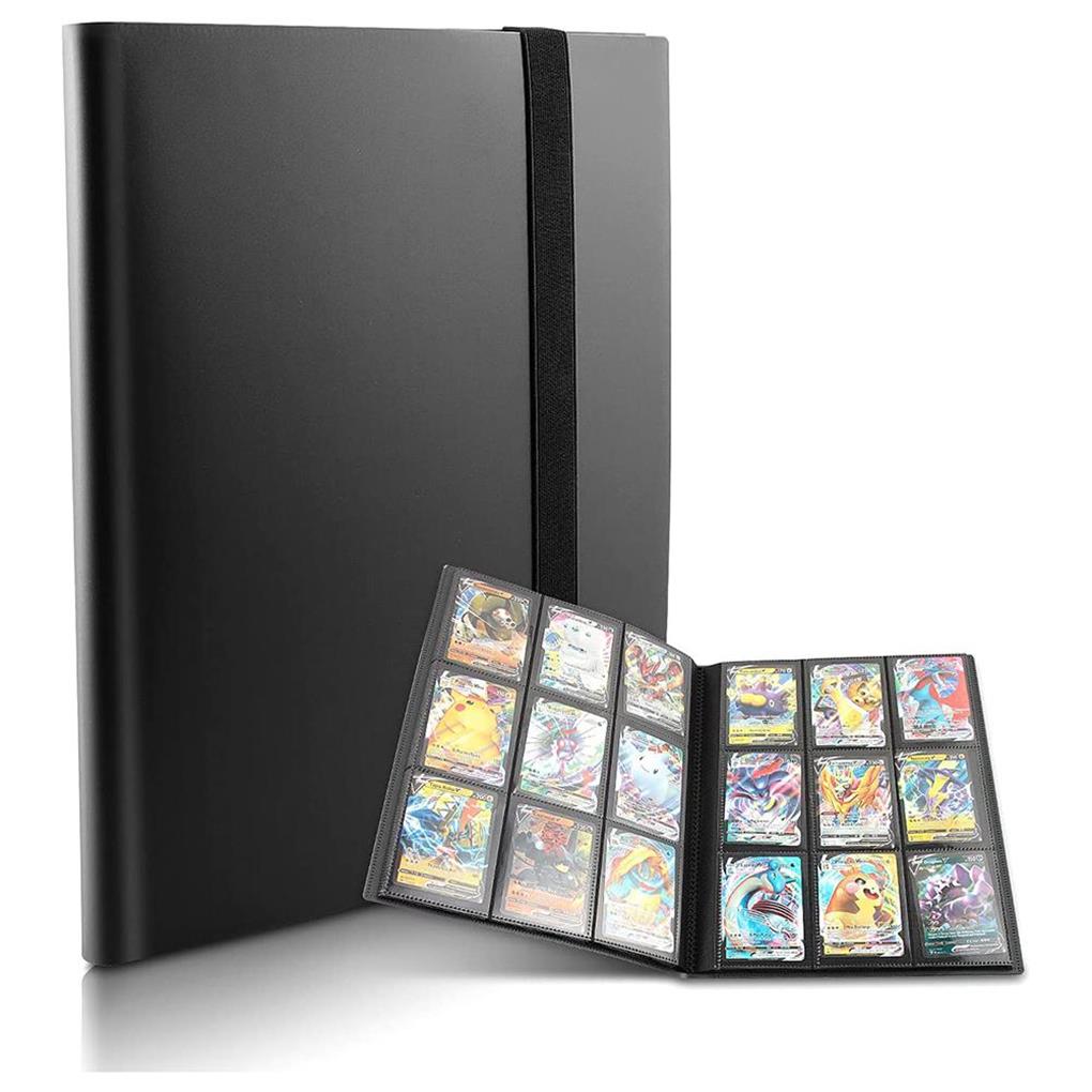 Trading Card Binder - 取引カードコレクターホルダー、9ポケット、360枚のカードバインダー、ポータブル収納ケース、ポケモン、野球、サッカーに適しています
