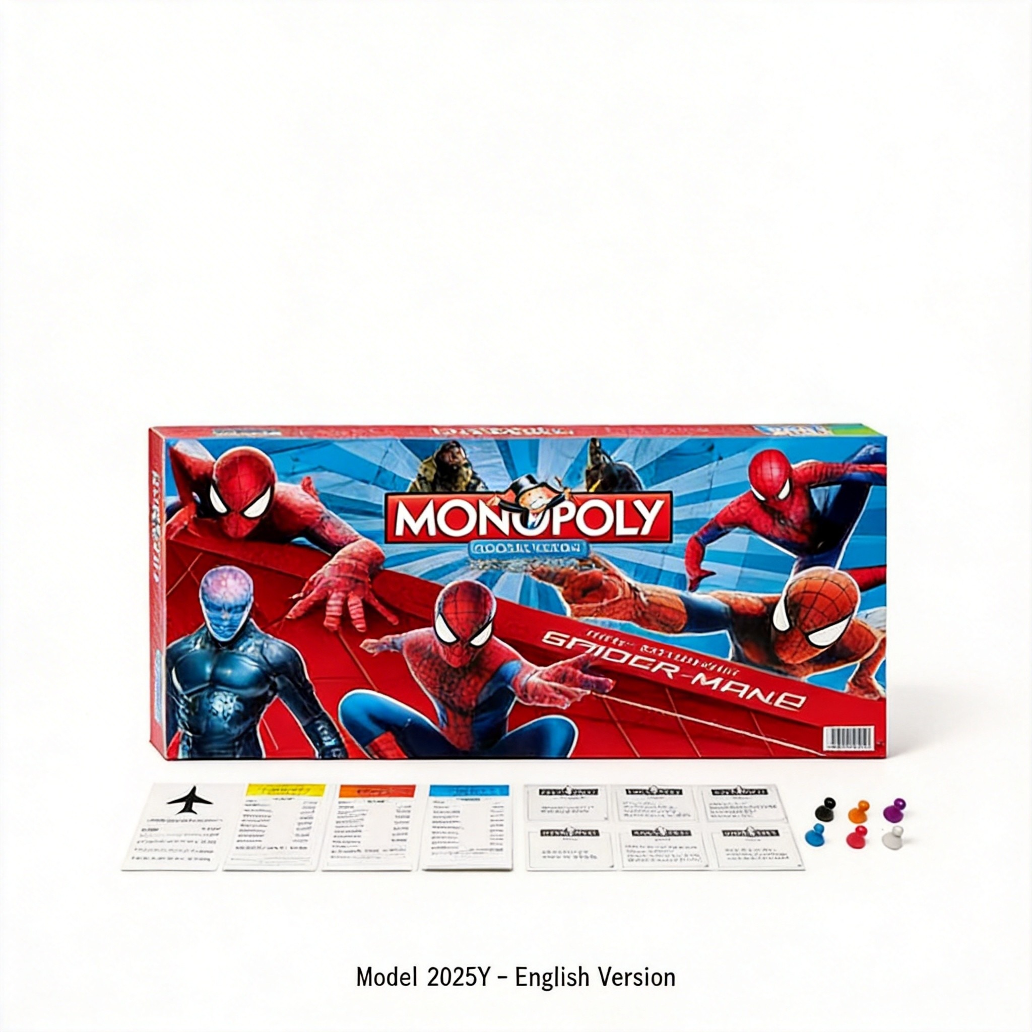 Hasbro Game Monopoly - スパイダーマン モノポリー ボードゲーム - スーパーヒーローファンのためのコレクターズチョイス、ファミリーゲームナイト -