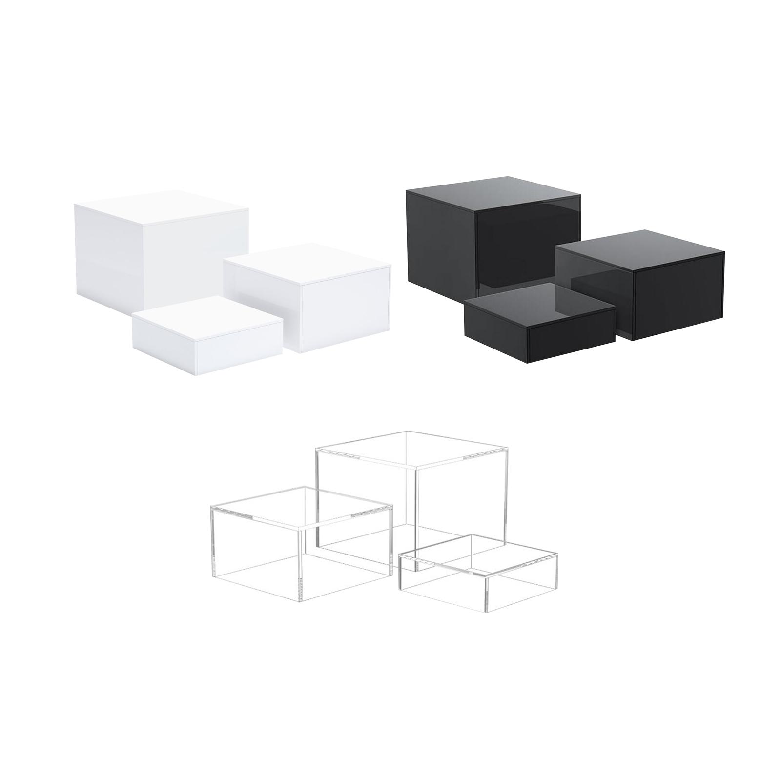 Display Risers Set - 3x ビュッフェライザー 多用途ディスプレイスタンド シェルフ デザートテーブルディスプレイセット ビュッフェ