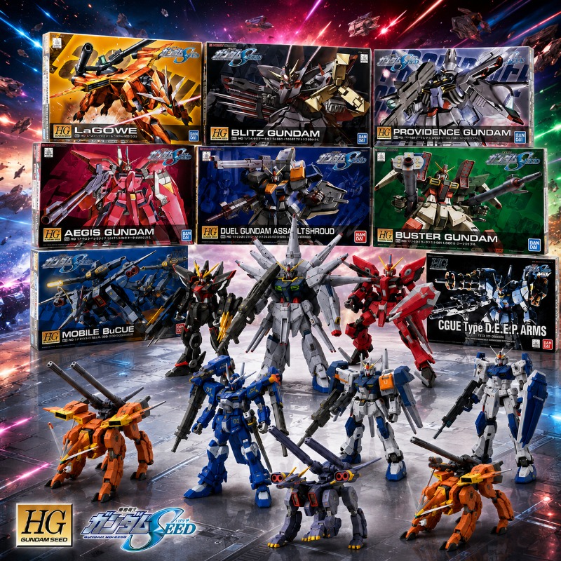 Bandai Model Gundam Hg - バンダイ HG SEED 1/144 ブリッツ・エイジス・デュエルバスター・プロビデンス・ブキュ・ラゴウ・CGUE メカロボット組み立てプラスチックモデルキットおもちゃ男の子ギフト