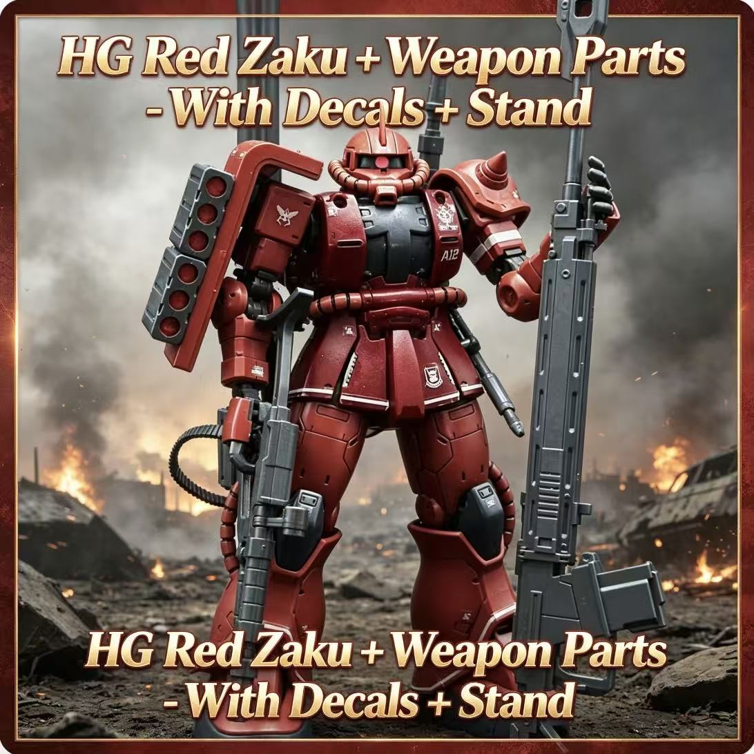Bandai Model Gundam Hg - 024HG チャーズカスタム オールドタイプ レッドザクI HG 1/144