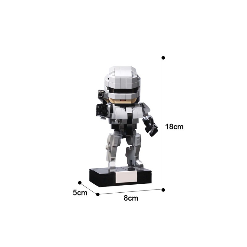 MOC SF警察ロボット組み立てブロックフィギュアサイバーア - Lego Minifigure Holder のレビューと価格