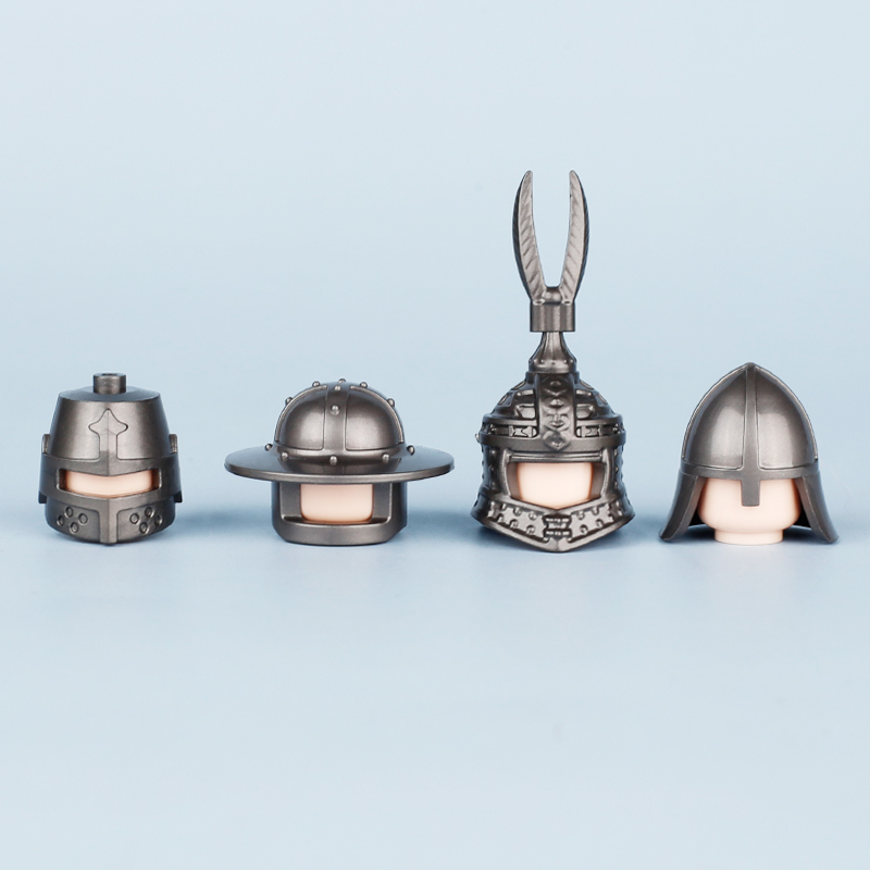 中世の城軍事騎士ビルディングブロック兵士フィギュア鎧ヘルメッ - Lego Minifigure Holder のレビューと価格