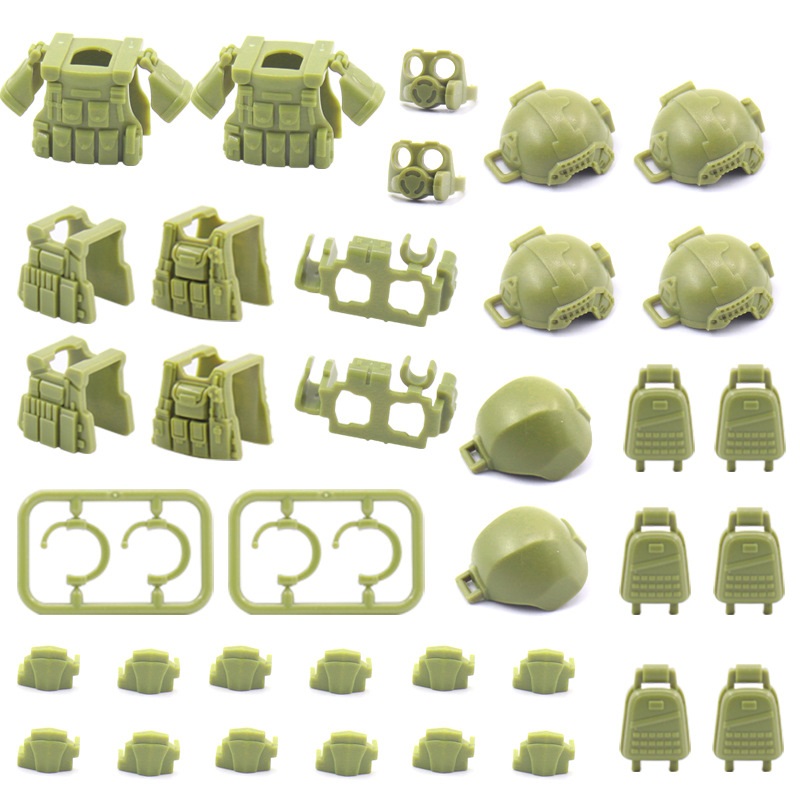 軍事機器武器ベスト SWAT 兵士 MOC ミニアクションフ - Lego Minifigure Holder のレビューと価格