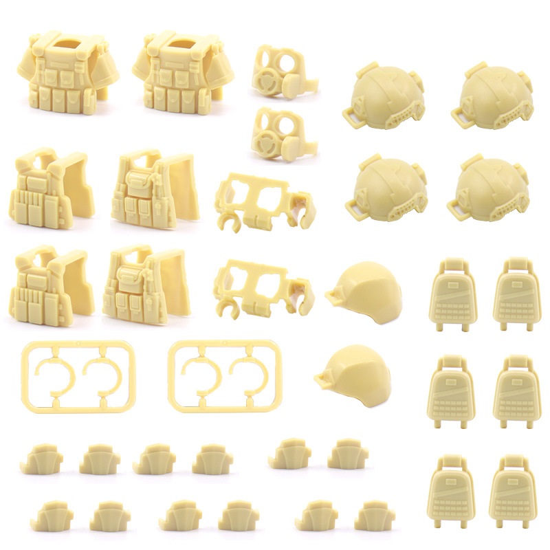 軍事機器武器ベスト SWAT 兵士 MOC ミニアクションフ - Lego Minifigure Holder のレビューと価格