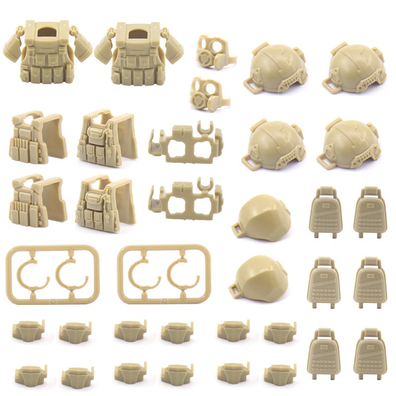 軍事機器武器ベスト SWAT 兵士 MOC ミニアクションフ - Lego Minifigure Holder のレビューと価格