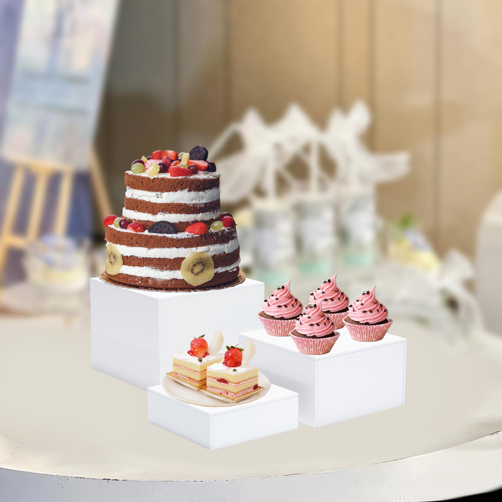 3x ビュッフェライザー 多用途ディスプレイスタンド シェル - Display Risers Set のレビューと価格