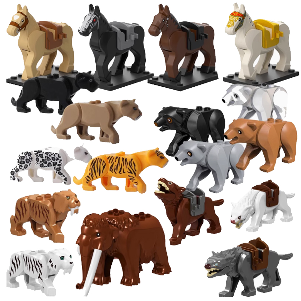 MOC 都市動物ビルディングブロックヤギ象クマワニトカゲ虎ヒ - Lego Set Creator のレビューと価格