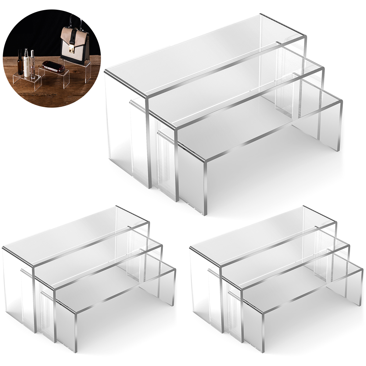 3/6/9 個アクリルディスプレイスタンドブラインドボックス - Display Risers Set のレビューと価格