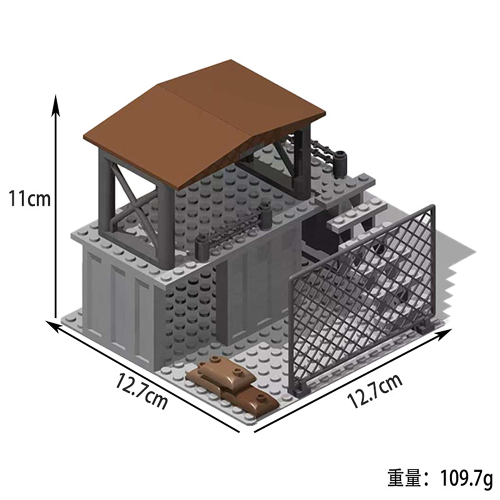 軍事陸軍兵士第二次世界大戦軍事基地監視塔衛兵モデル組み立てビ - Lego Minifigure Holder のレビューと価格