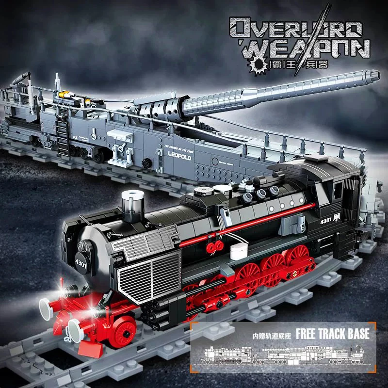ミリタリー K5 レオポルド列車銃ビルディングブロック WW - Lego Minifigure Holder のレビューと価格