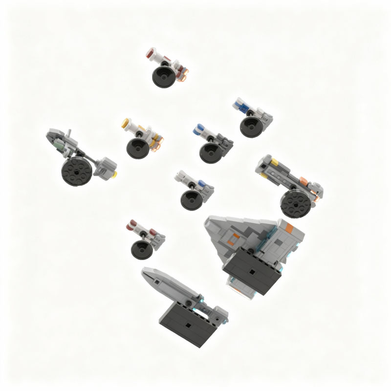 414 個 MOC スターバトルミディスケール反乱軍支援船モ - Lego Minifigure Holder のレビューと価格