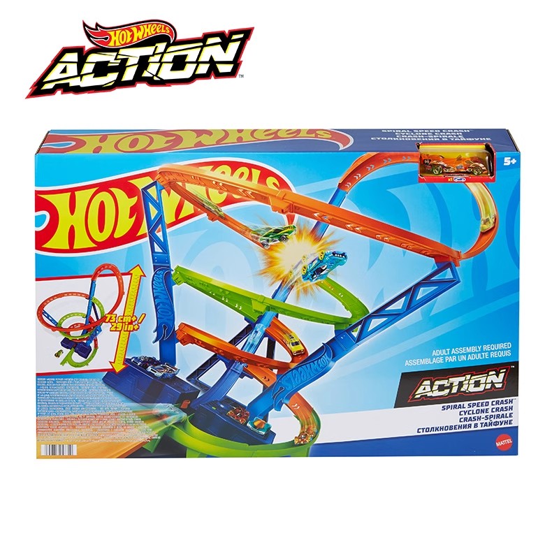 ホットウィール電気渦巻きインパクトトラックセット、合金車パズ - Hot Wheels Car Track Sets のレビューと価格