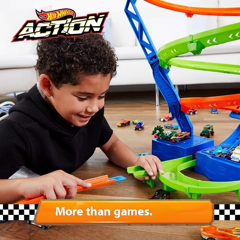 ホットウィール電気渦巻きインパクトトラックセット、合金車パズ - Hot Wheels Car Track Sets のレビューと価格