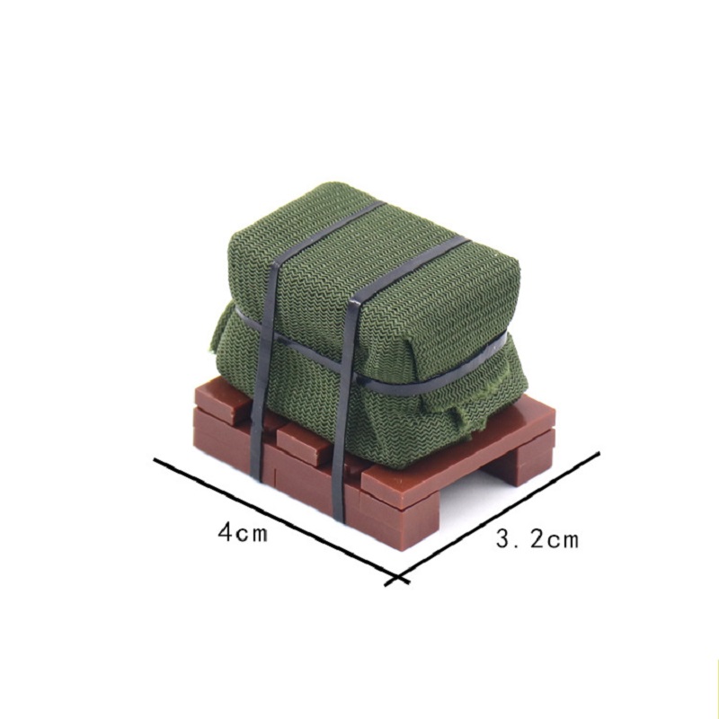男の子用のミリタリーエアドロップクレートビルディングブロック - Lego Minifigure Holder のレビューと価格